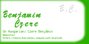 benjamin czere business card