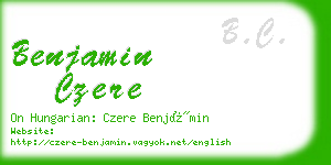 benjamin czere business card